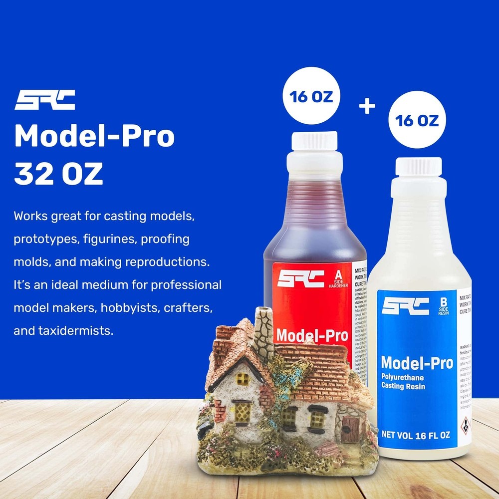 "32 Oz 2-Part Polyurethane Casting Resin Kit for Models, Prototypes & Crafts"