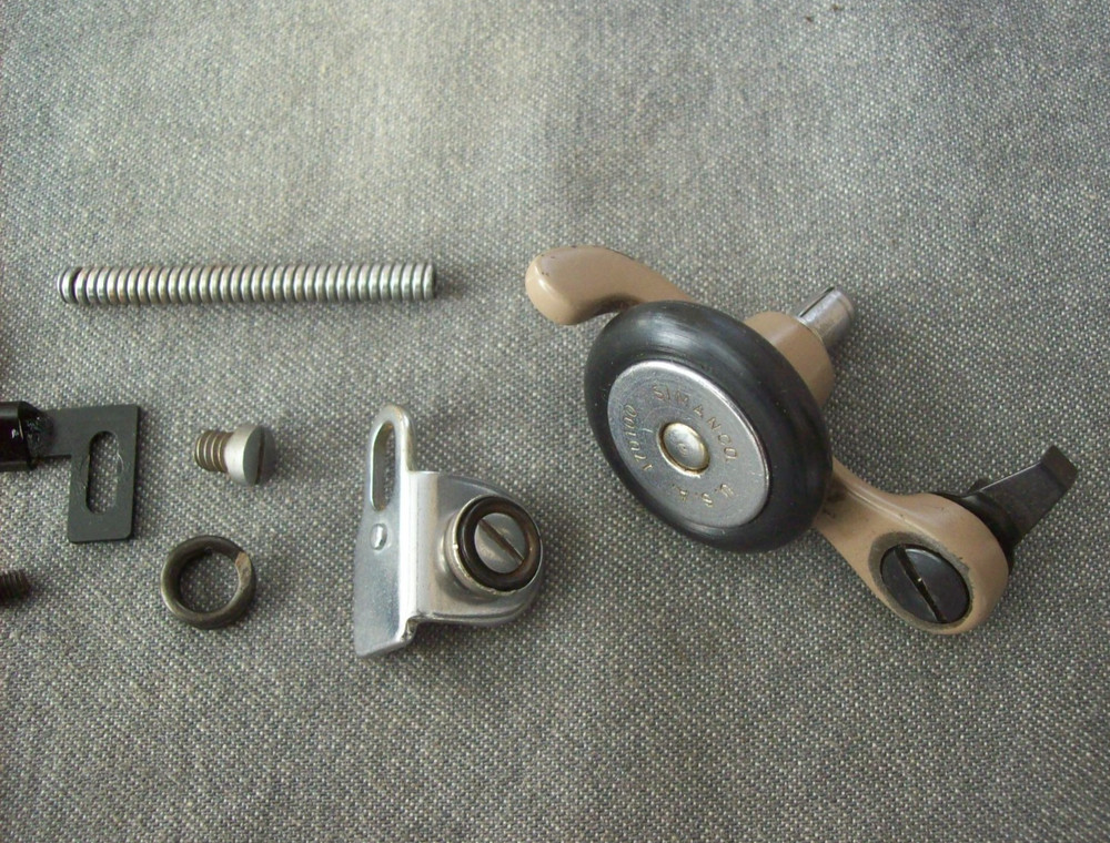 Singer 301A Sewing Machine Bobbin Winder, Thread Guide, Spool Pin, & Misc. Parts