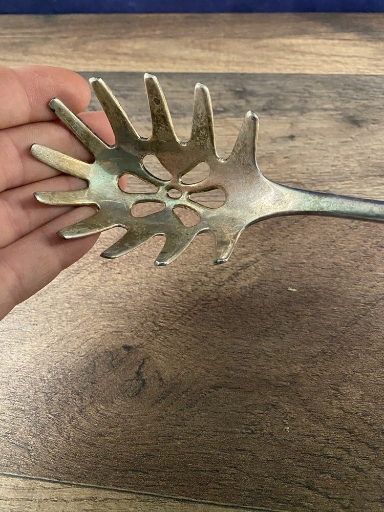 Spaghetti Pasta Server Silverplated Scrollwork Design Unknown Pattern