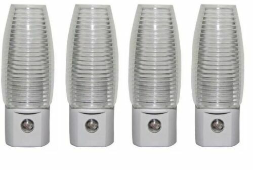 New 4 Pack  White Automatic Sensor LED Night Lights  - Standard USA PLUG