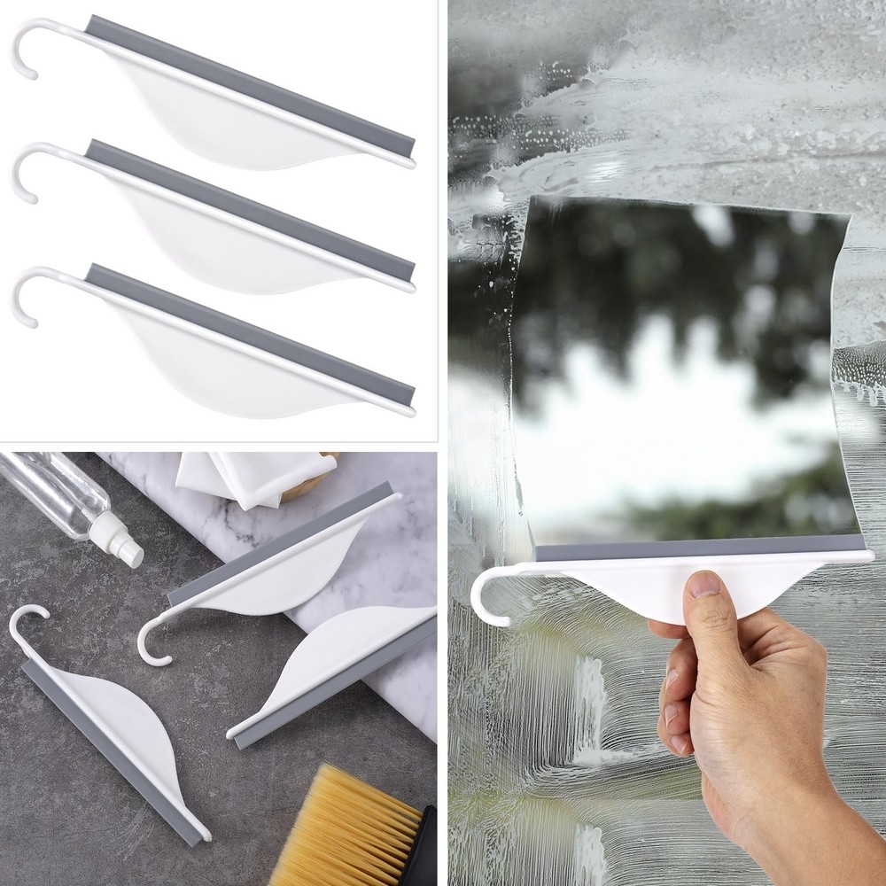 Nuorest 3 pcs Tiny Shower Mirror Squeegee for Bathroom, Window Squeegees for ...