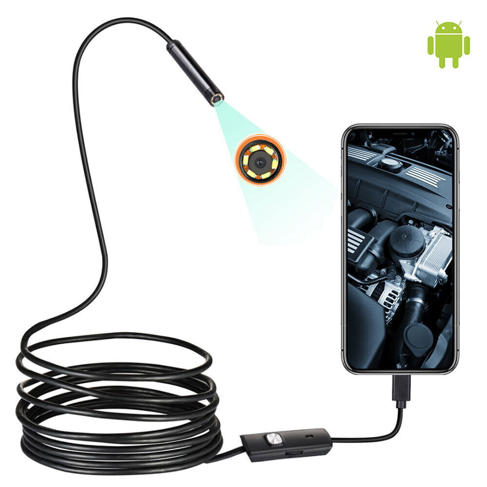 Direct Plug To Android Borescope Endoscope Snake Inspection Camera Waterproof
