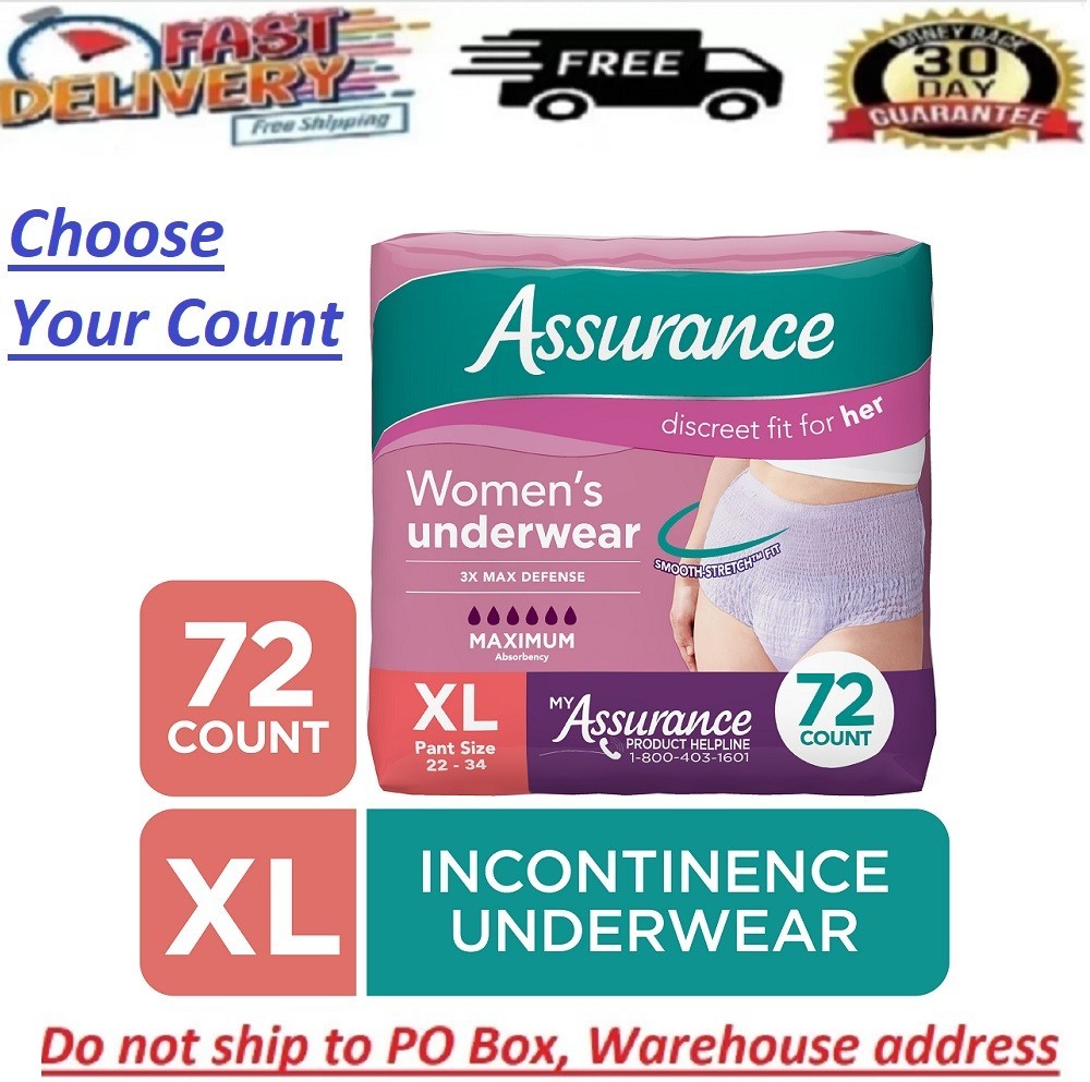 Assurance Women's Incontinence & Postpartum Underwear,XL , Maximum Absorbency