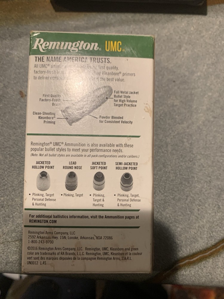 Remington UMC 9MM LUGER Ammunition Box Great Shape