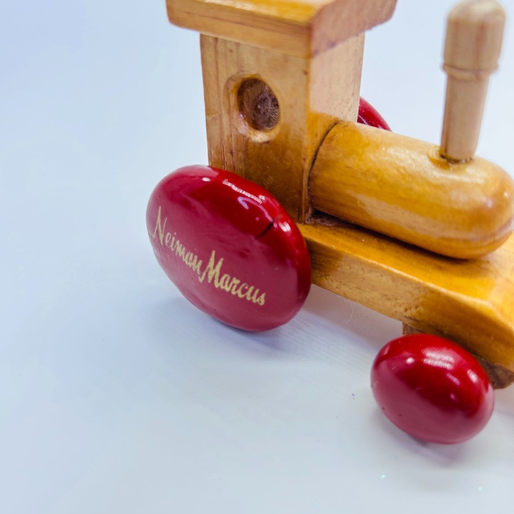 Neiman Marcus Wooden Train Engine Pull Toy