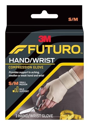 Hand and Wrist Compression Glove, Provides Support and Small/Medium