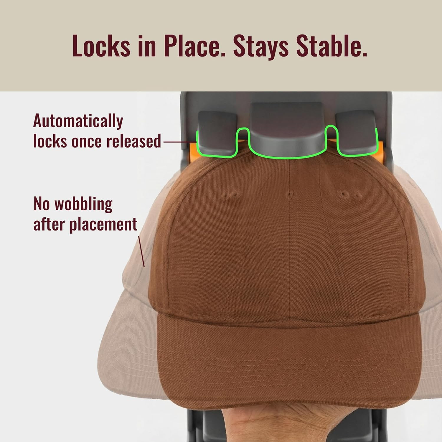 Hat Organizer for Baseball Caps - 2 Pack Hat Rack Hanger for Wall Door Closet