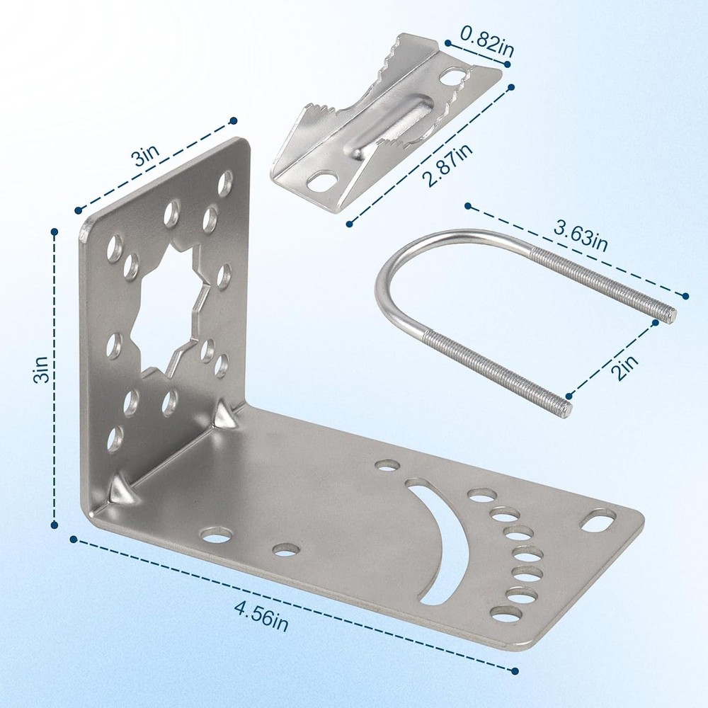 Heavy-Duty Antenna Mount Bracket Set – Adjustable & Weather Resistant, 2PCS