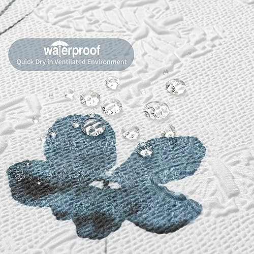 Long Shower Curtain 72 x 78, Modern Watercolor 72"W x 78"L (Pack of 1) Beige