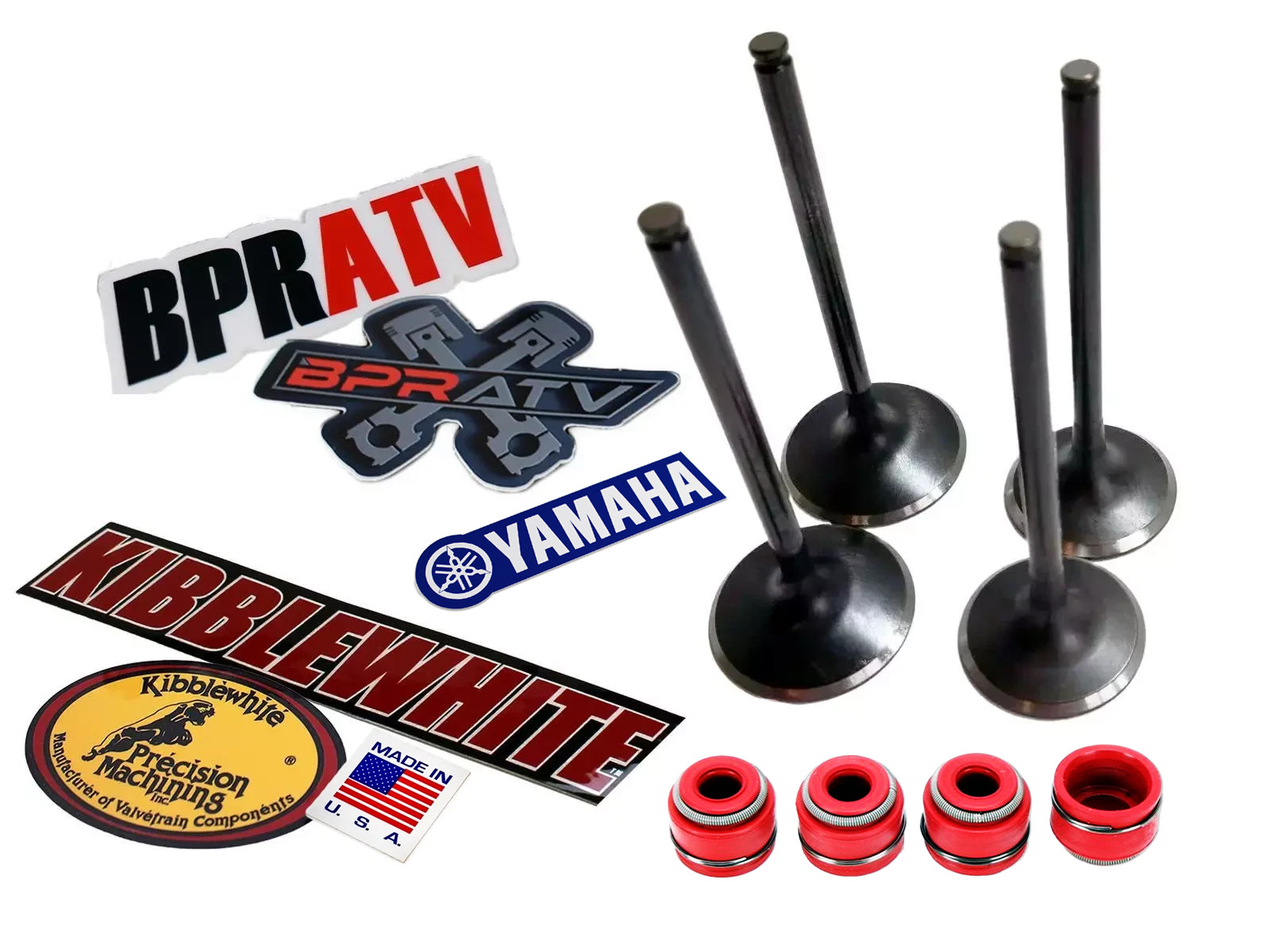 14-19 Yamaha YZ450F Kibblewhite Black Diamond Valve Kit OEM Replacement Valves 4
