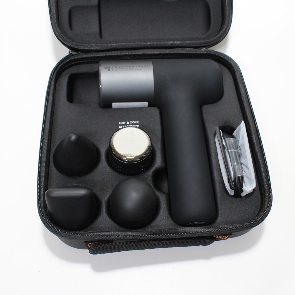 Sharper Image - Power Percussion Pro+ Massager 6-Speed - Hot & Cold