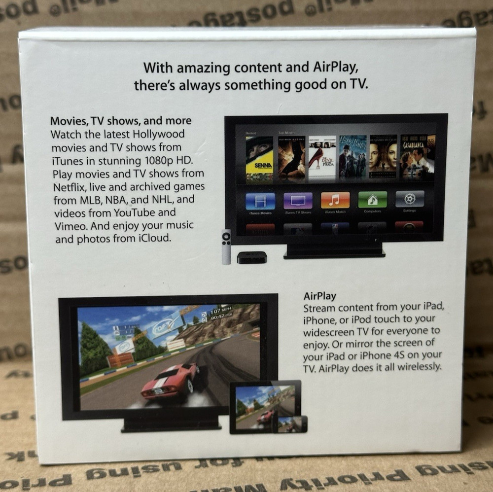 EMPTY BOX - Apple TV 3rd Generation - Black