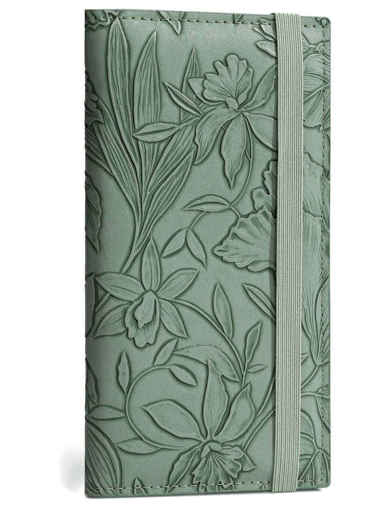 Embossed Checkbook Cover Floral Pattern Check Book Covers RFID-Blocking