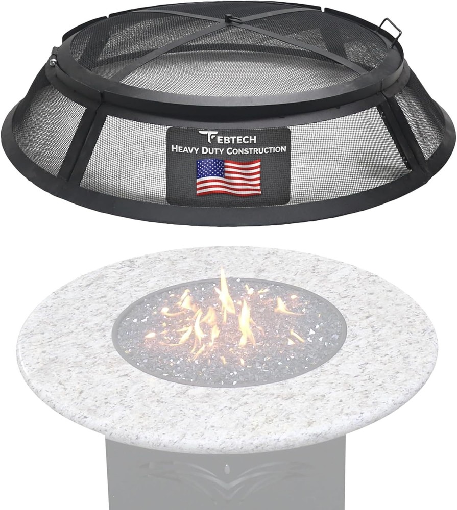 FEBTECH 36" Fire Pit Screen Round for Outdoor Fire Pits & Fire Pit Insert Liner