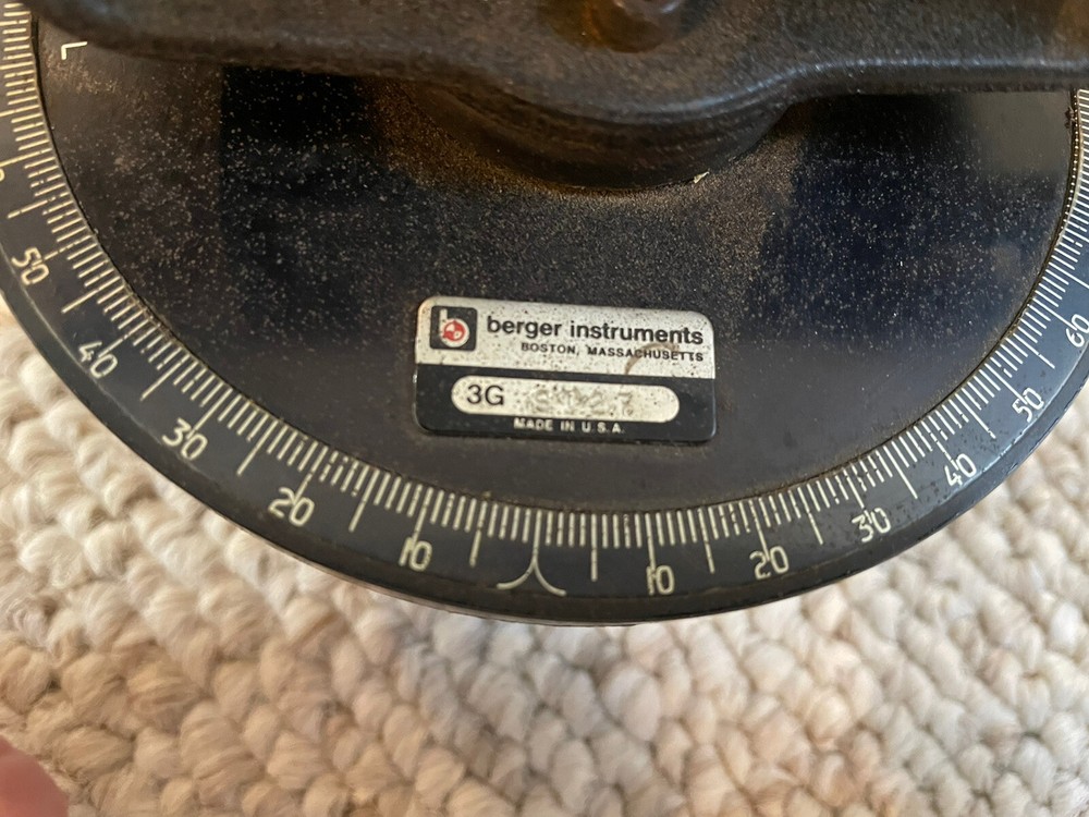 Berger Instruments 110C Service Dumpy Level With Case And Accessories/ Manual