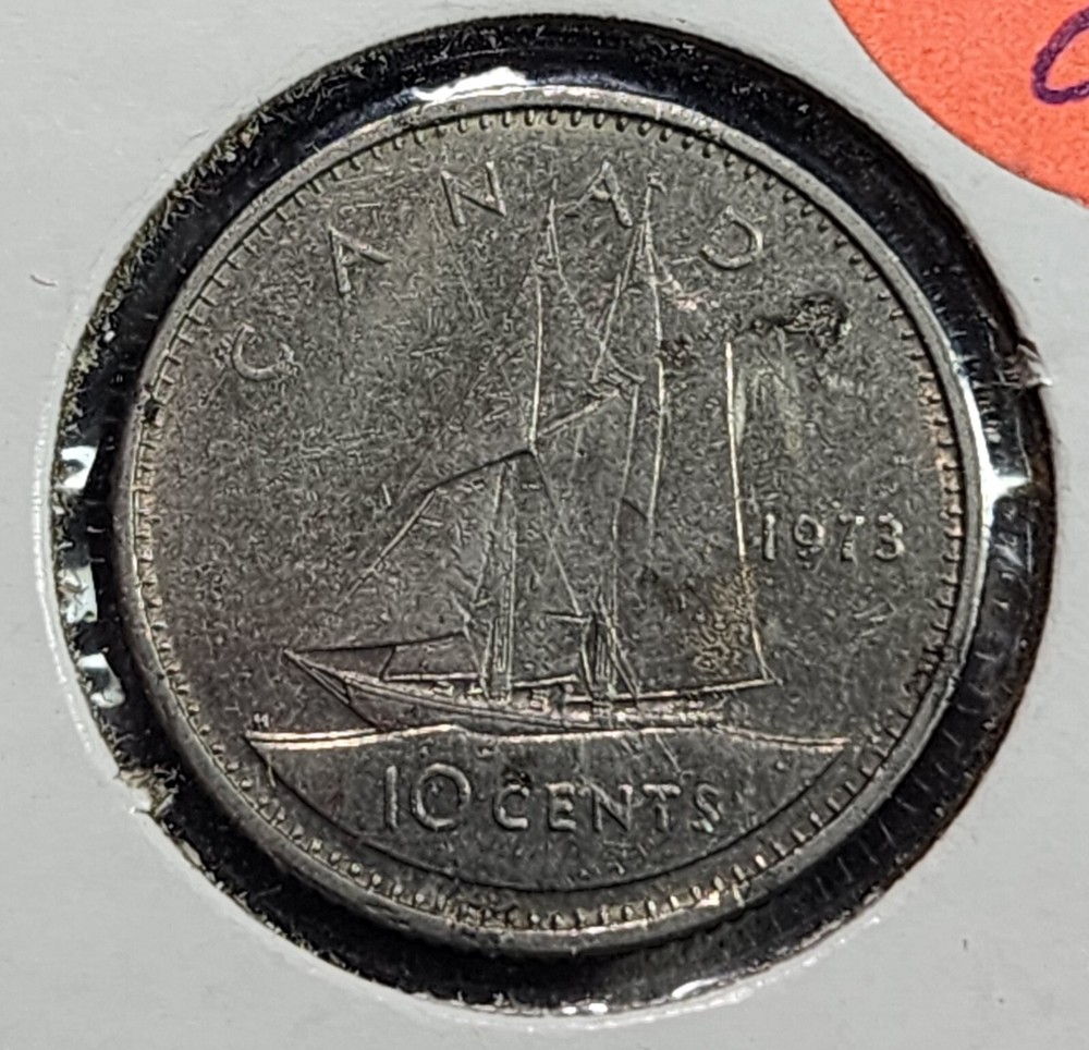1973 Canadian Dime - Canada 10 Cent Coin