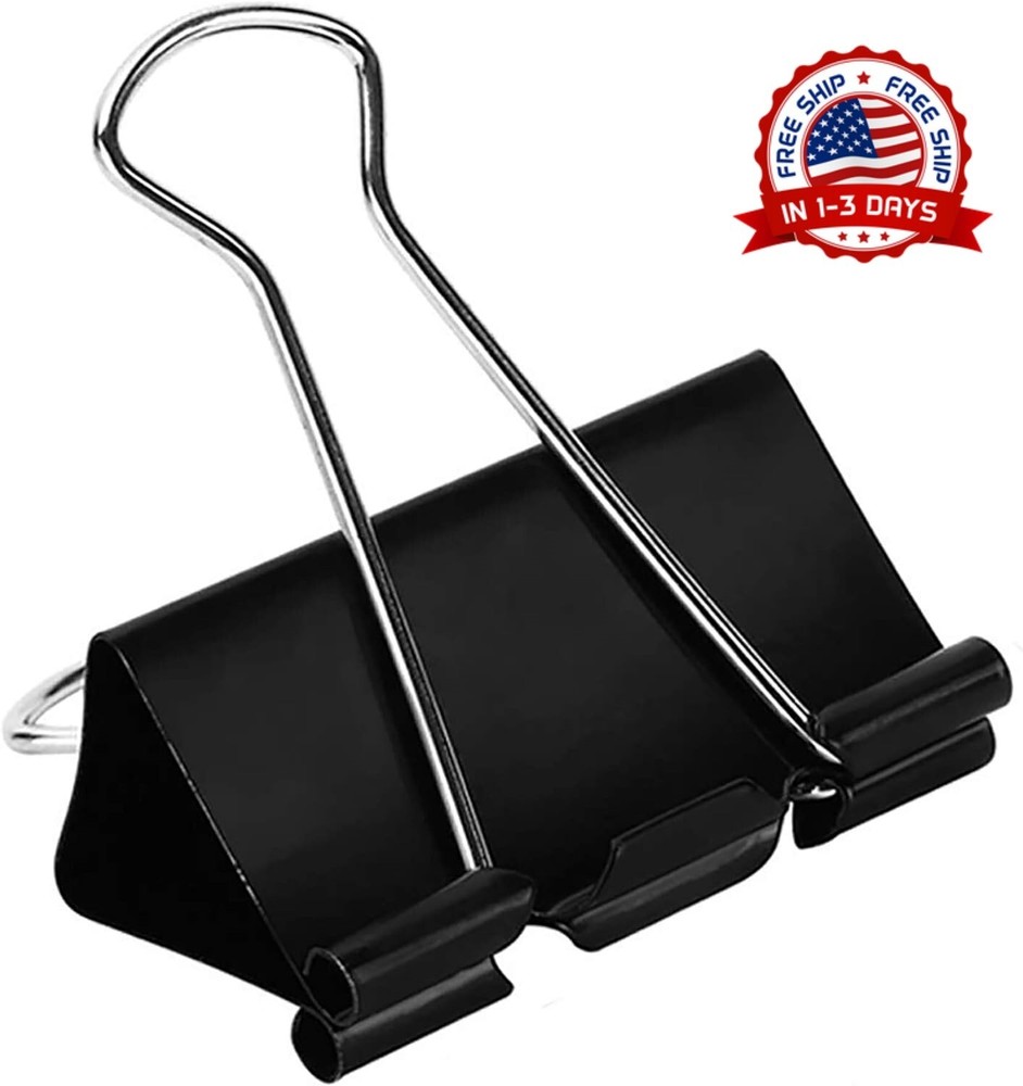 Extra Large Binder Clips (36 Pack) 2 Inch, Big Paper Clamps for Office Supplies