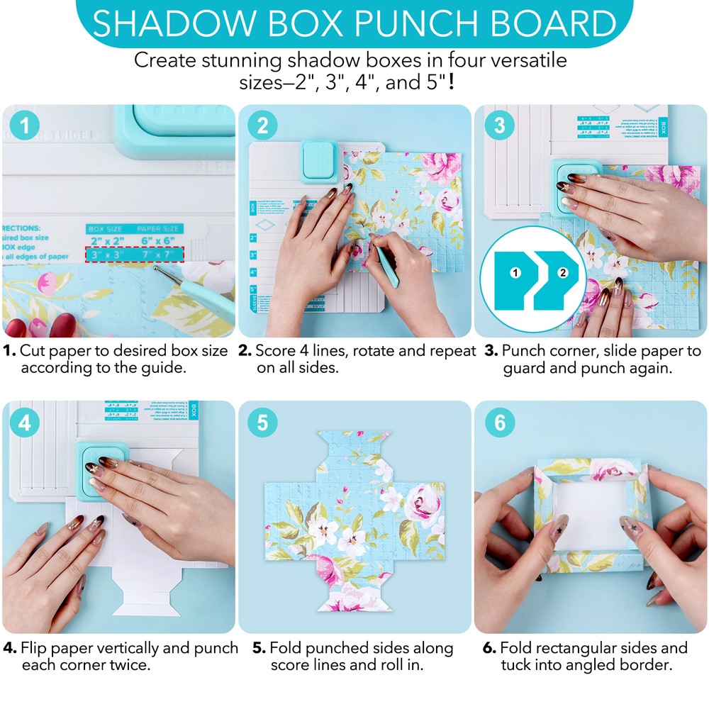 Shadow Box Punch Board for DIY Making Shadow Boxes and Sleeves