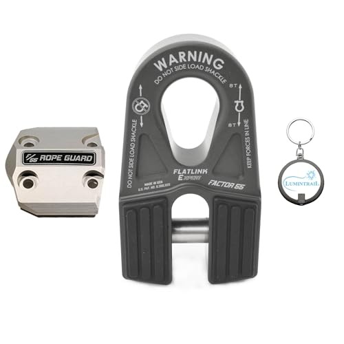 FlatLink E Winch Shackle Mount Recovery Closed System Towing Bundle with
