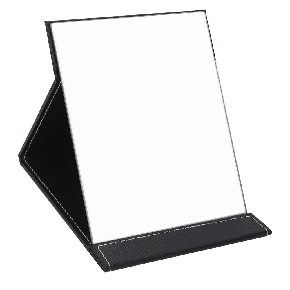 Folding Travel Mirror, PU Portable Adjustable Rectangular Ultrathin Mirror, f...