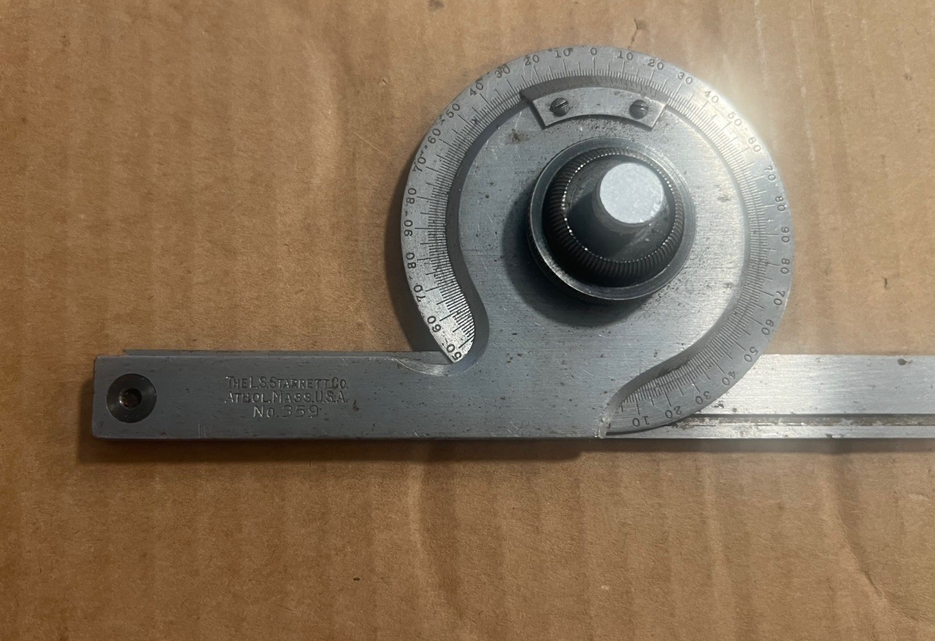 Starrett 359 Precision Universal Bevel Vernier Protractor With 12" Blade