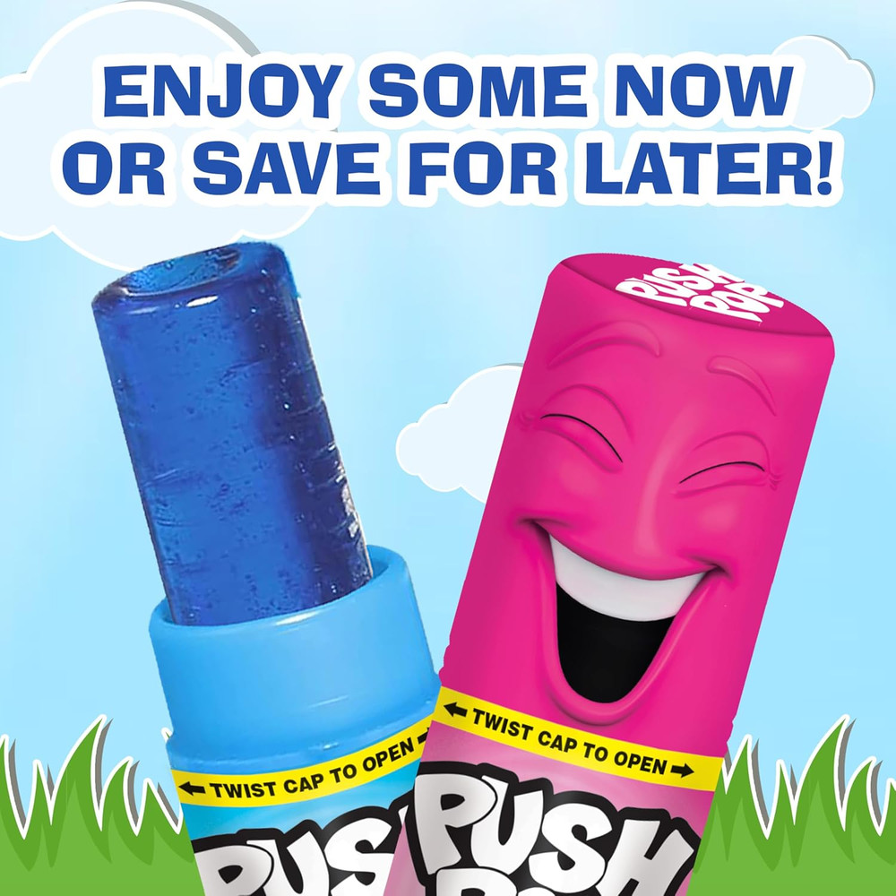 Push Pop Easter Candy Variety Pack, 24Ct Bulk Individually Wrapped Lollipops in