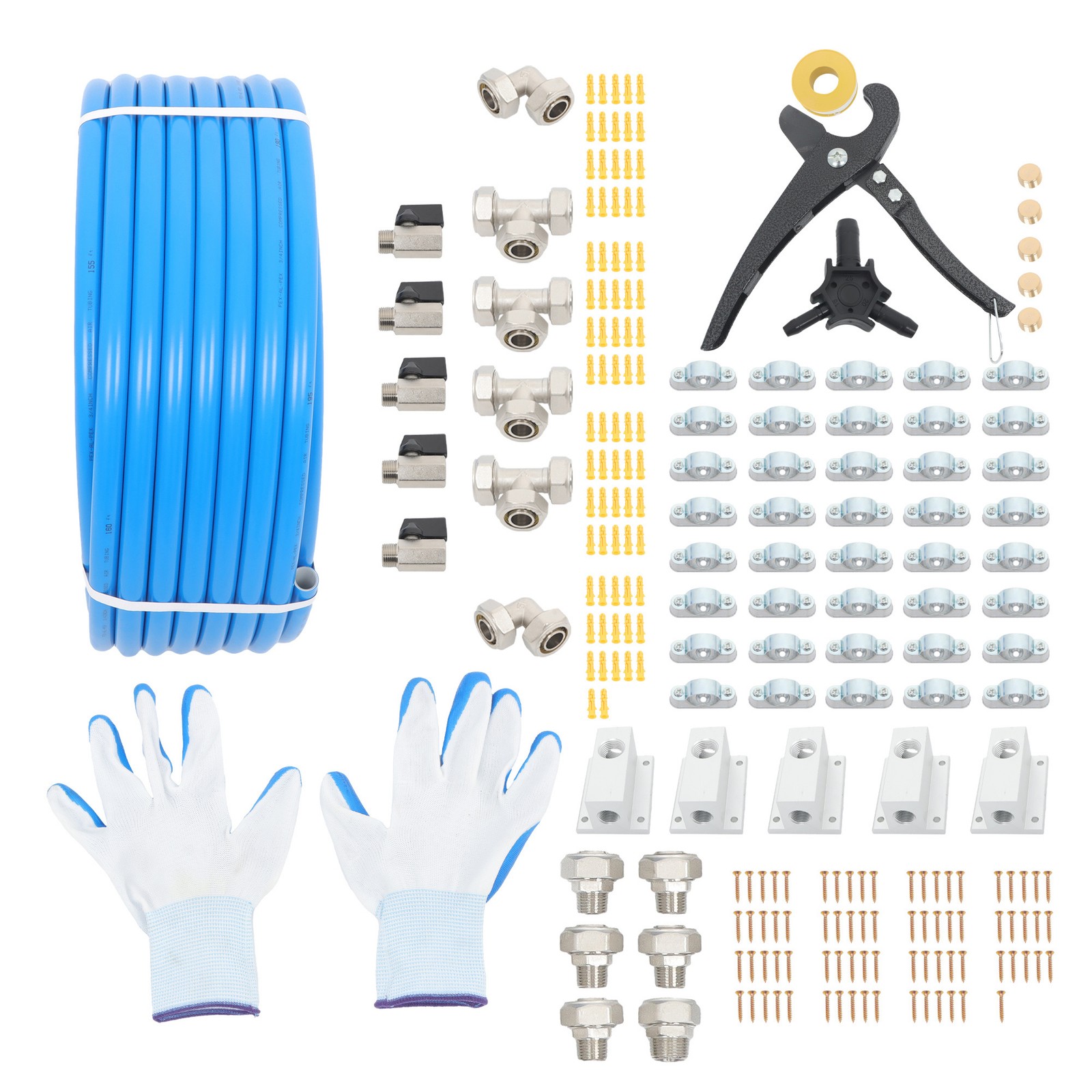 Compressed Air Line Kit 3/4” × 200FT, Shop Air Line Kit, Shop Air Compressor