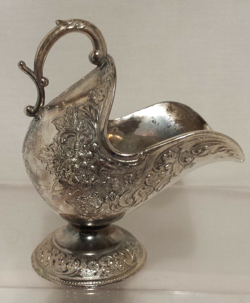 RAIMOND SILVERPLATE ORNATE HANDLED SUGAR SCUTTLE VINTAGE