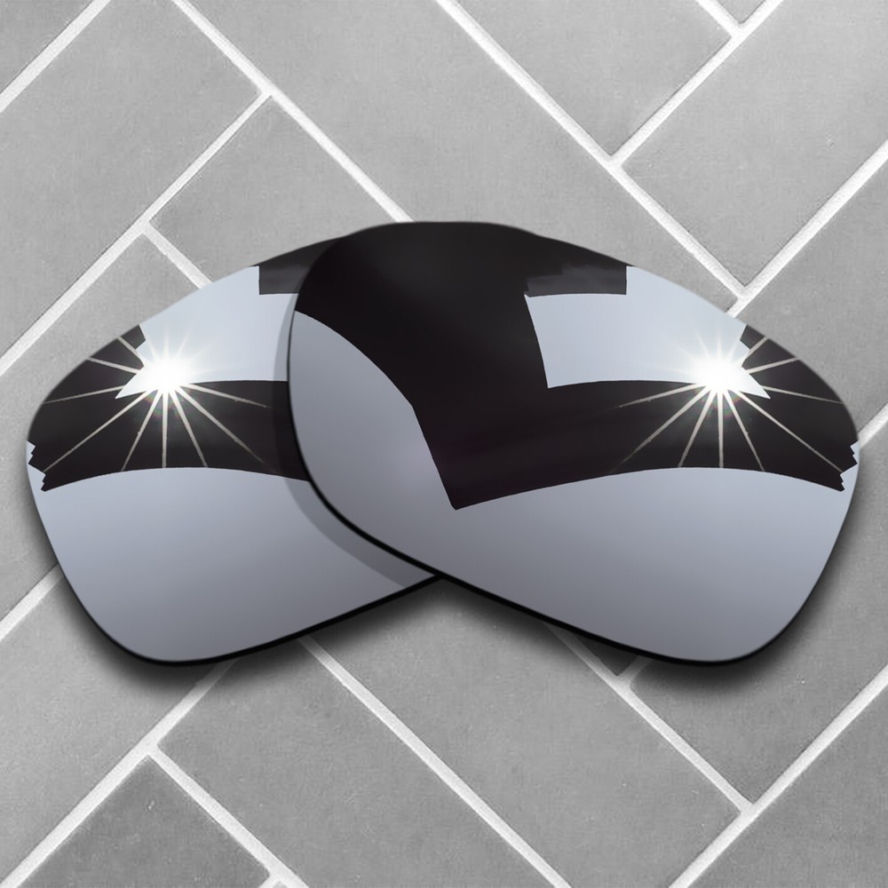 Polarized Silver Chrome Mirrored Replacement Lenses for-Oakley Twoface