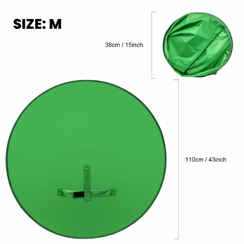 GreenScreen Portable Backdrop Chromakey Background PortScreen Size: Medium 43in 