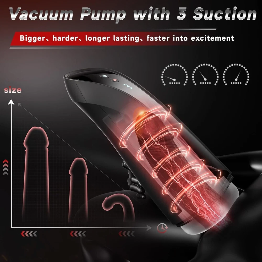 Handsfree Automatic Male Masturbator Cup Rotating Thrusting Heating Lubricants