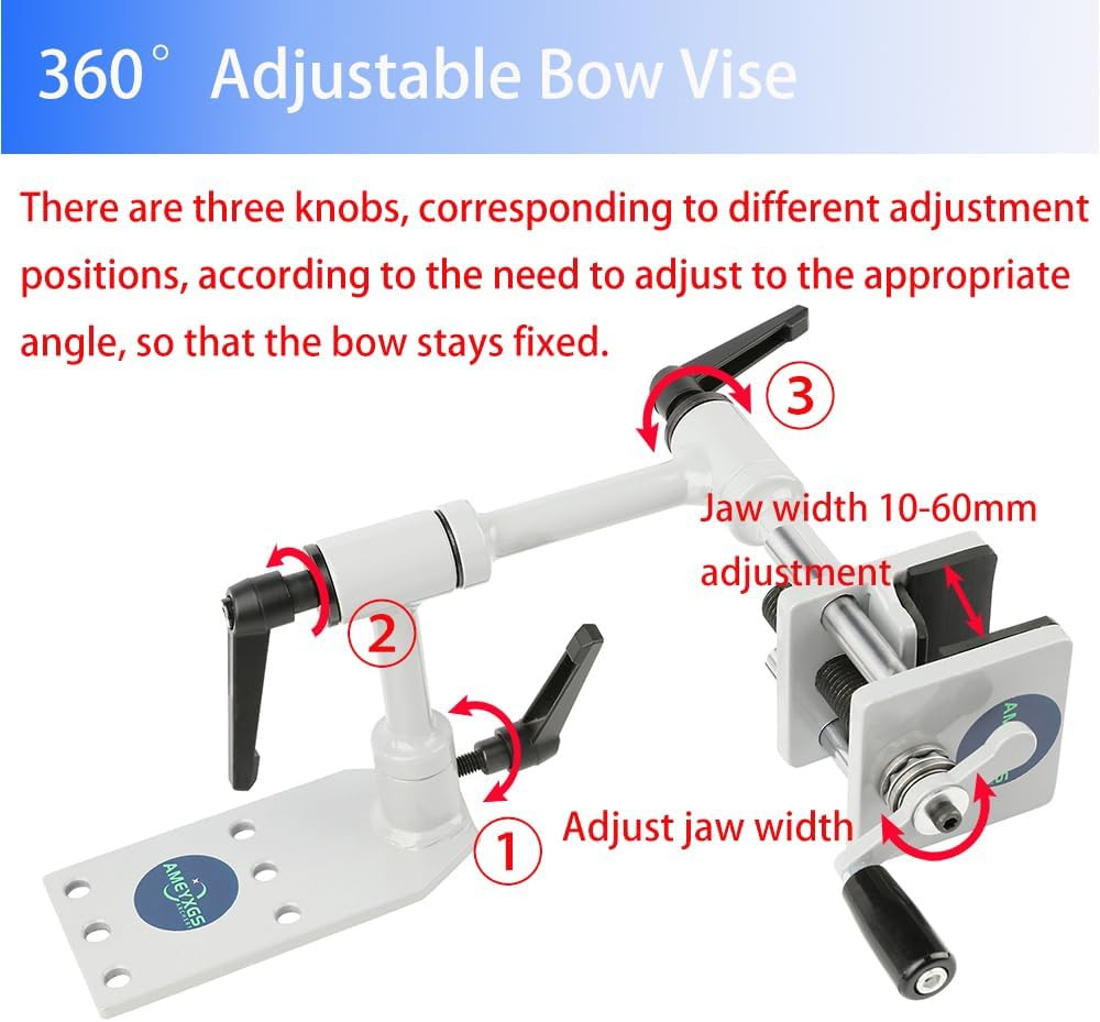 Bow Vise for Compound Bow 360° Adjustable Bow Mount Tool Compound Bow Press Bow