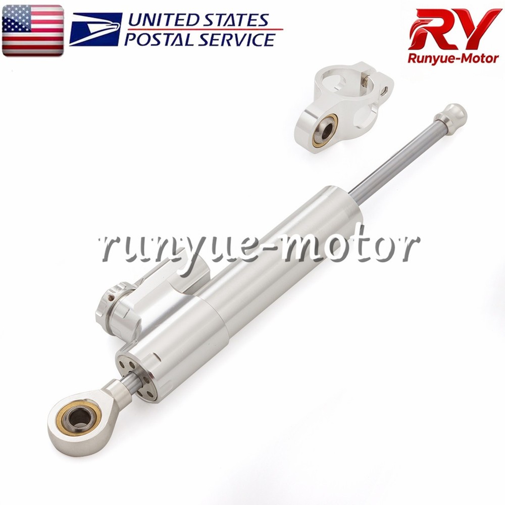FXCNC Adjustable Steering Damper Stabilizer Linear Control Universal Aluminum