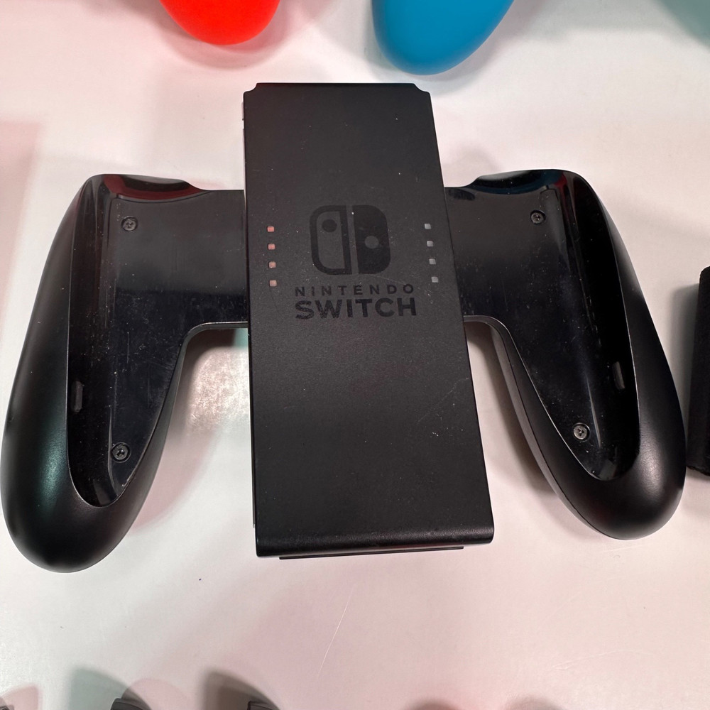 Nintendo Switch Accessory Bundle Grip Case Straps Dock Adapter Joy-Con Kit Lot