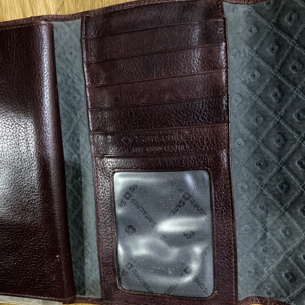 samsonite leather Brown Wallet 7x4