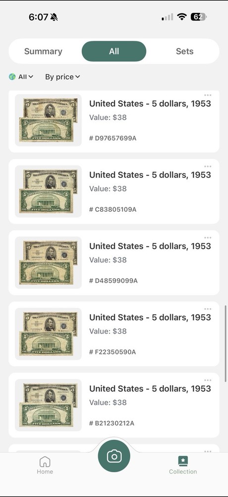Rare Notes. Silver Certificates, Hawaii Etc