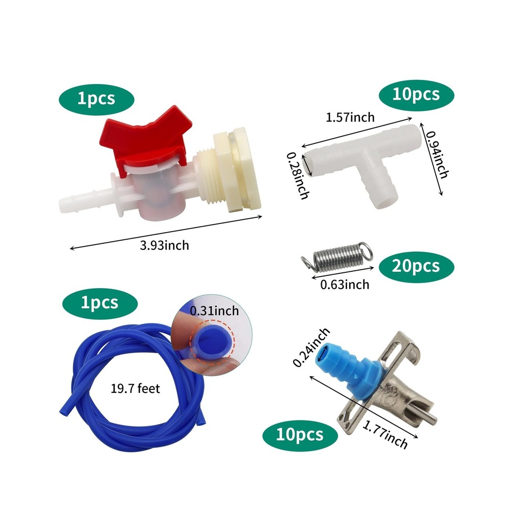 Automatic Rabbit Watering System Kit Include 10 Nipple Drinker Feed... Fast Ship