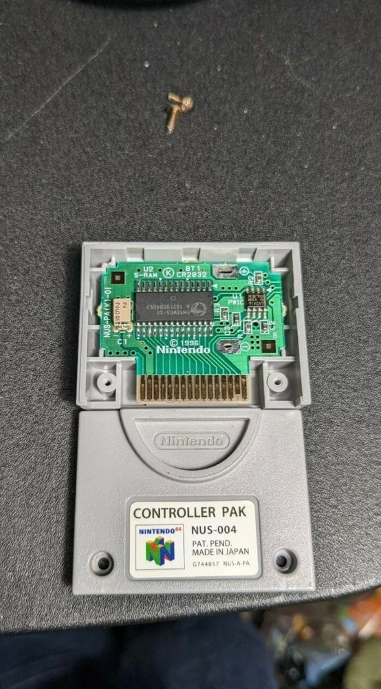 Nintendo 64 N64 Controller Pak FRAM Mod. Permanent Saves, no battery.