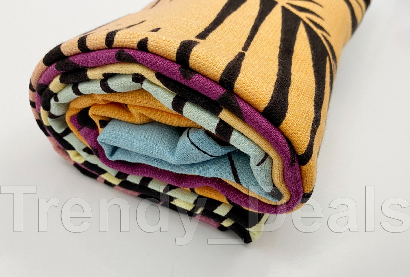 Ikea KASEBERGA Large Turkish Beach Towel/Blanket, Multicolor 59" x 71" - NEW