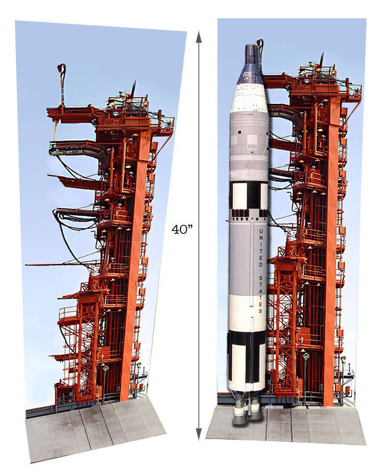 Estes Rocket Gemini Assembly Gantry Tower poster for model display