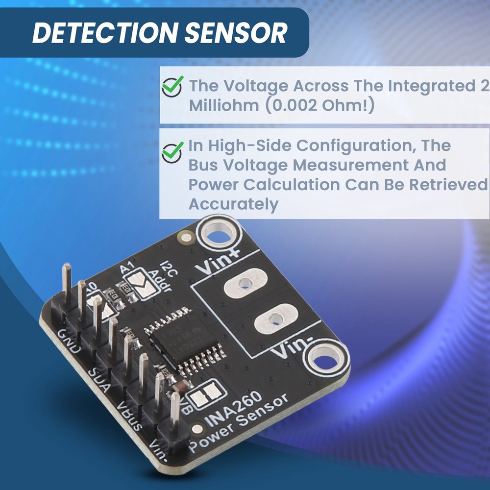 INA260 Detection Sensor Module High or Low Side Voltage Current Sensor8606