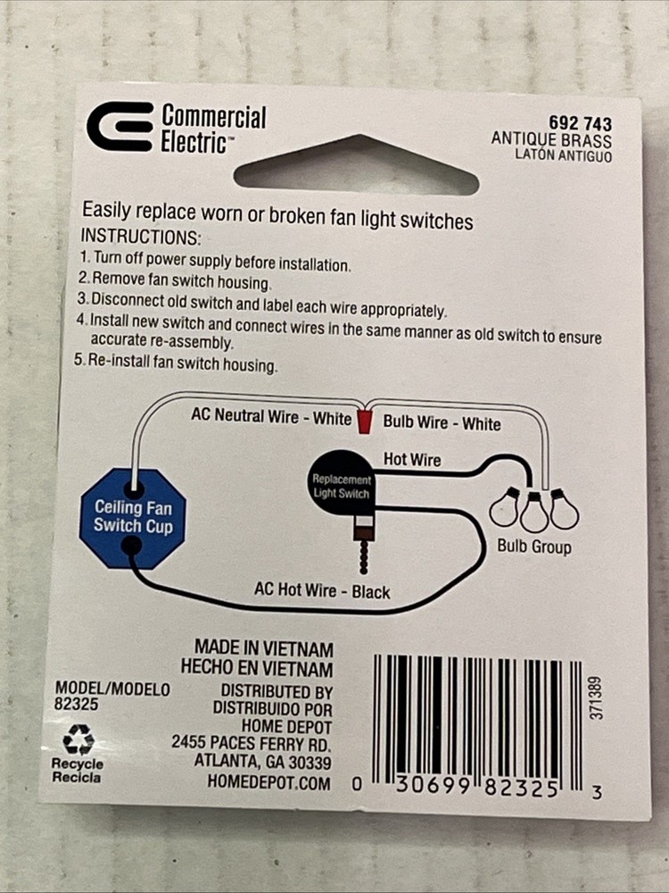 Commercial Electric Fan Light Switch with Pull Chain