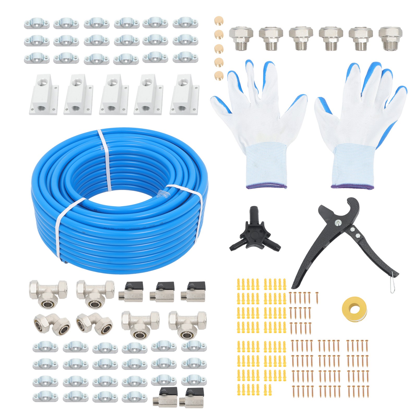 Compressed Air Line Kit 3/4” × 200FT, Shop Air Line Kit, Shop Air Compressor