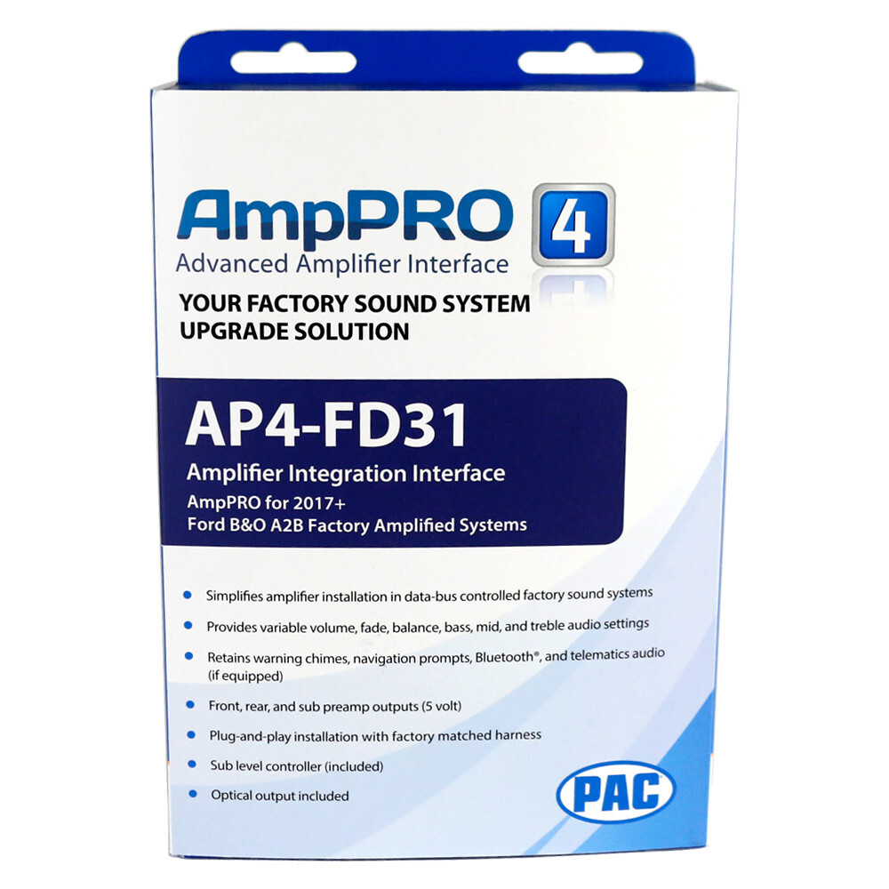 PAC AP4-FD31 Amplifier Integration Interface 2017+ Ford B&O A2B Factory Systems