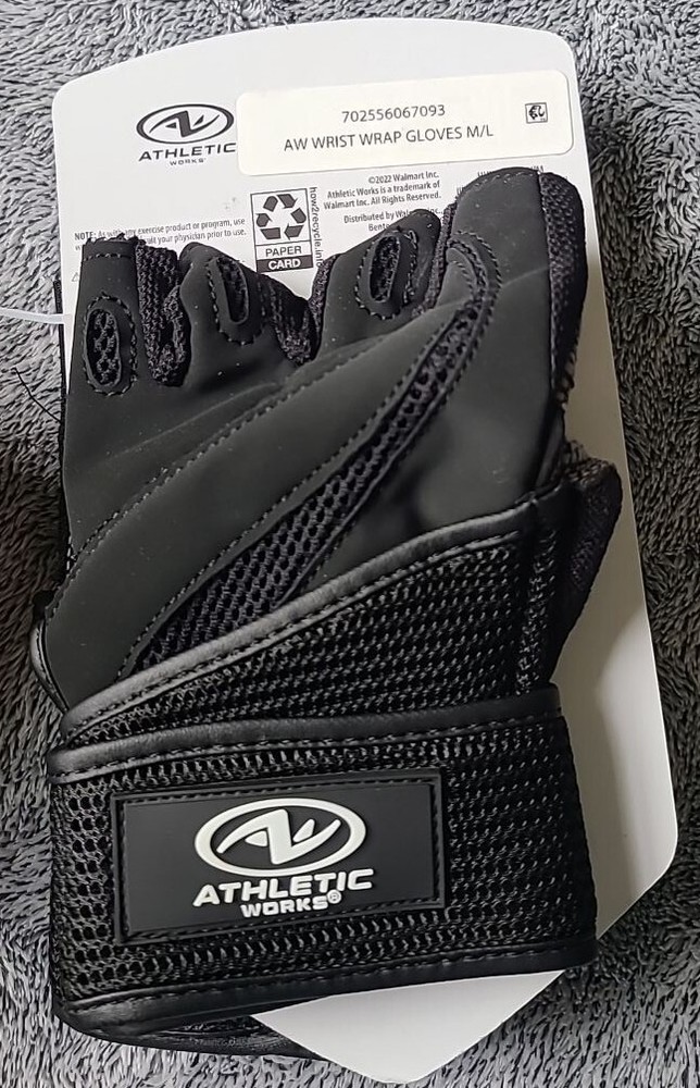 Athletic Wrist Wrap Gloves M/L