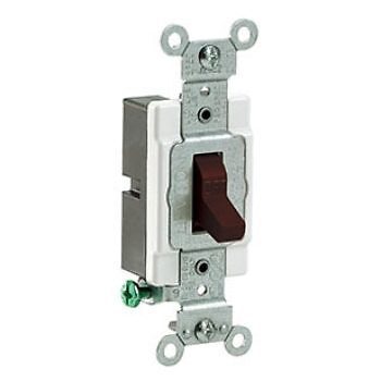 Leviton CS120-2, Switch Single Pole, Brown