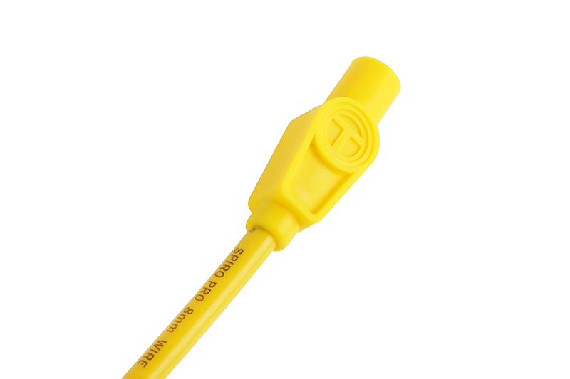 Taylor Cable 73455 8mm Spiro Pro Universal Spark Plug Wire Set Yellow Straight
