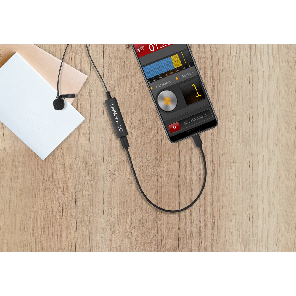 SARAMONIC LAVMICRO+ DC DIGITAL LAVALIER MICROPHONE W/ LEVEL CONTROL *FITS ALL*