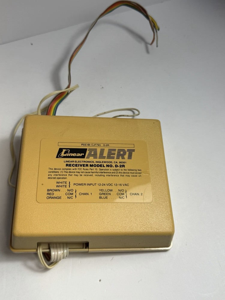 Linear Alert Security System D-2R Receiver only (used)