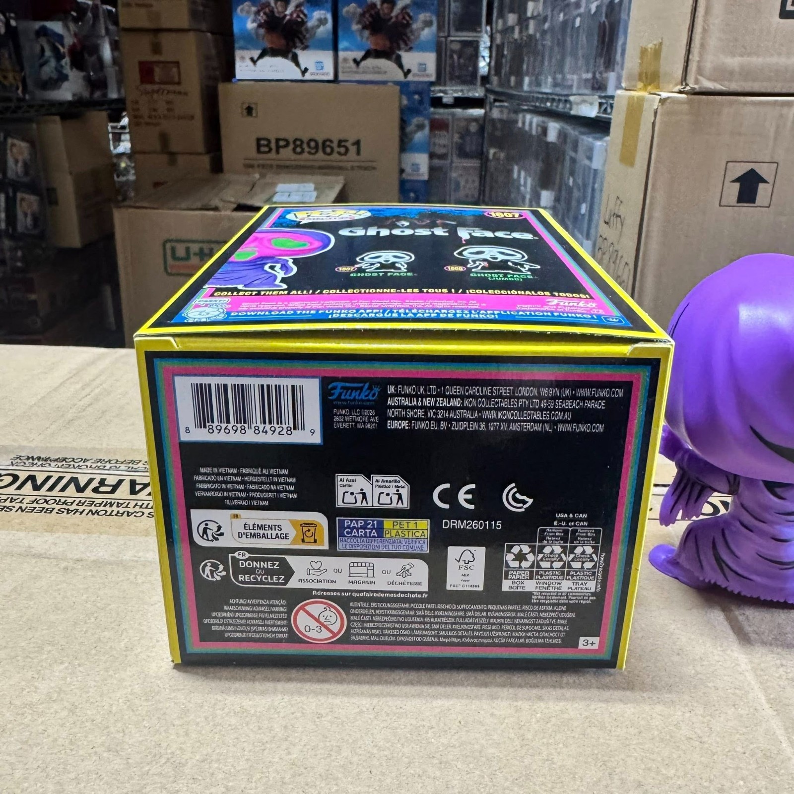 Funko Pop! Scream Ghost Face Black Light Vinyl Figure #1607 - EE exclusive